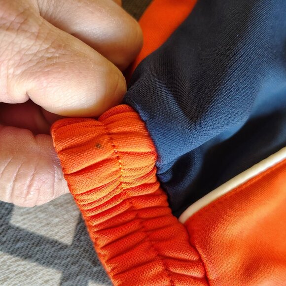 Denver Broncos Half-Zip Pullover Jacket S Orange & Navy NFL Fleece Polyester - Picture 7 of 10